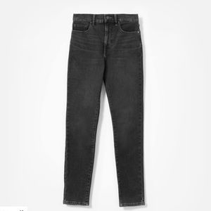 Everlane High Rise Washed Black Skinny Jeans